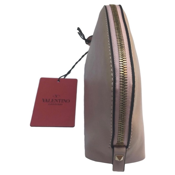 NWT Valentino Garavani Pink Leather Travel/Makeup Bag - Picture 6 of 7